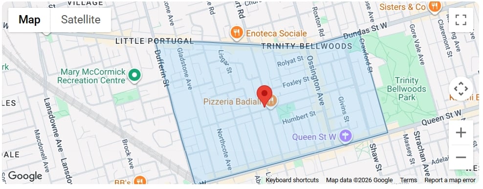 Map of parish Parish territory